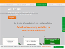 Tablet Screenshot of lohndirekt.de